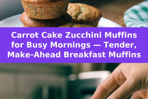 Carrot Cake Zucchini Muffins for Busy Mornings — Tender, Make-Ahead Breakfast Muffins Pinterest recipe pin