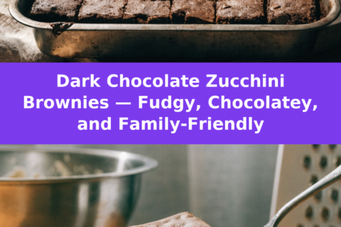 Dark Chocolate Zucchini Brownies — Fudgy, Chocolatey, and Family-Friendly Pinterest recipe pin
